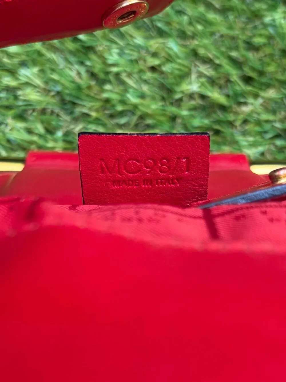 Vintage Celine Red Leather Top Handle Bag
